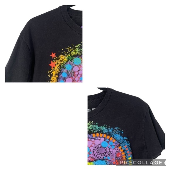Liquid Blue Jimi Hendrix MultiColor "Trippy" Portrait Grapic Black Tee - Sz L - Picture 5 of 11